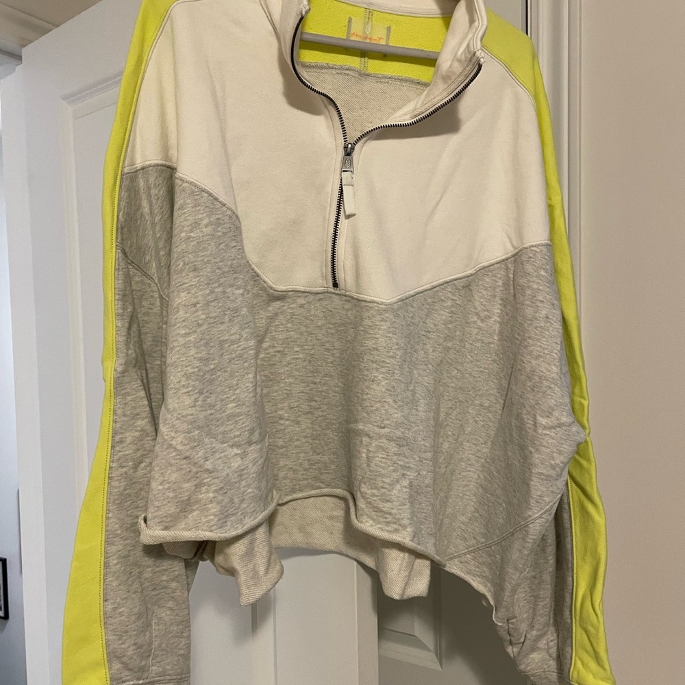 Free People Movement Colorblock Quarter-Zip Pullover